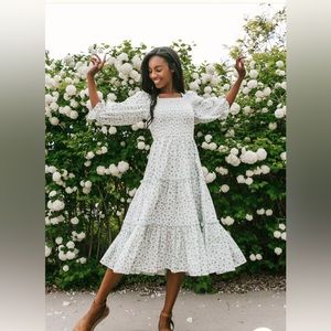 Ivy City Co Madeline Dress in Blue